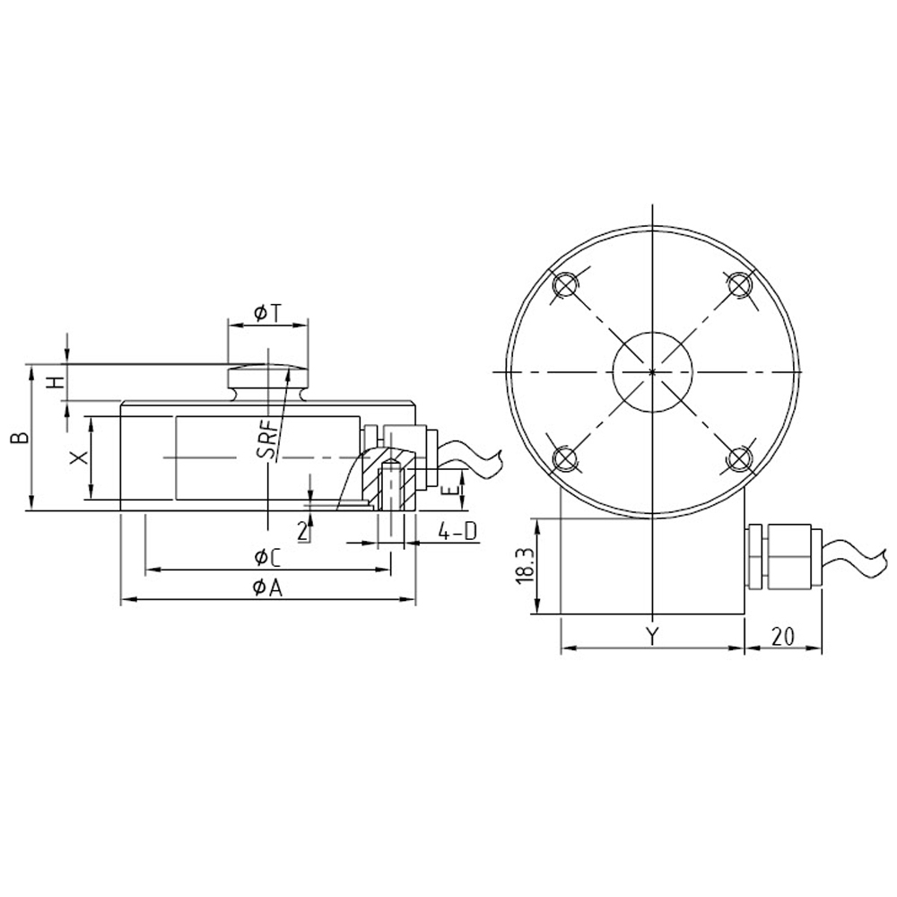 OS-204 Compression Load Cell